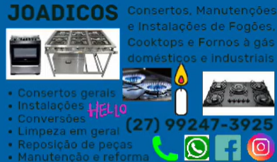Arte de divulgação - Joadicos conserto de fogão